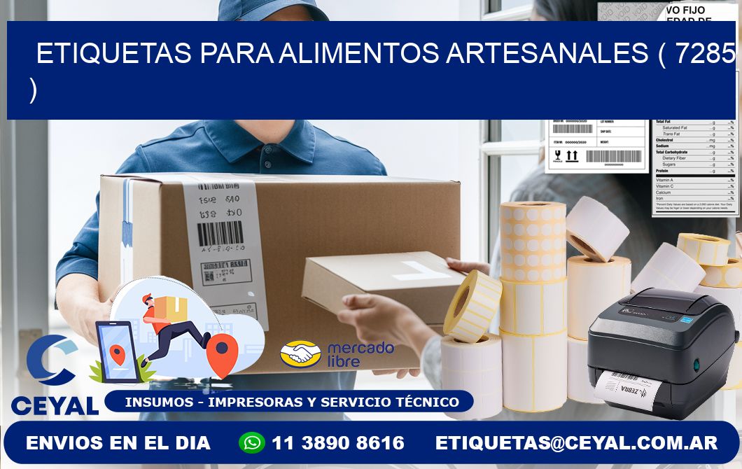 ETIQUETAS PARA ALIMENTOS ARTESANALES ( 7285 )