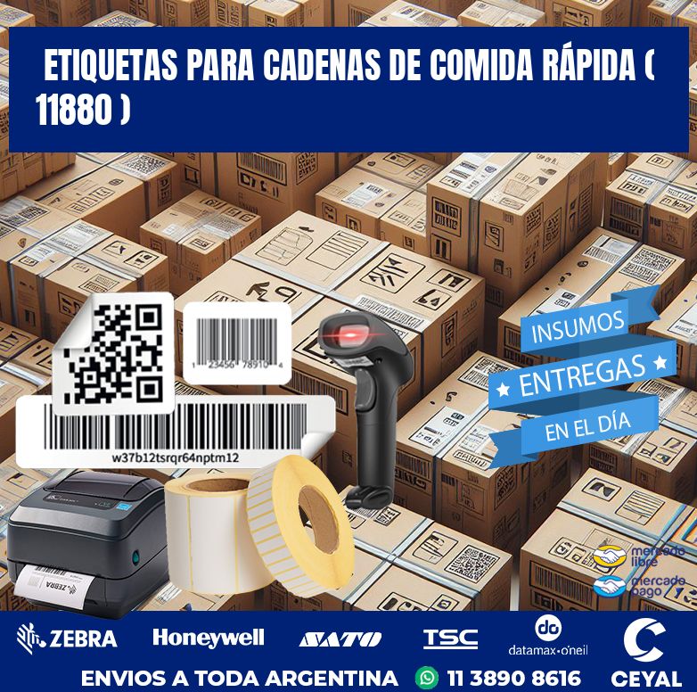 ETIQUETAS PARA CADENAS DE COMIDA RÁPIDA ( 11880 )