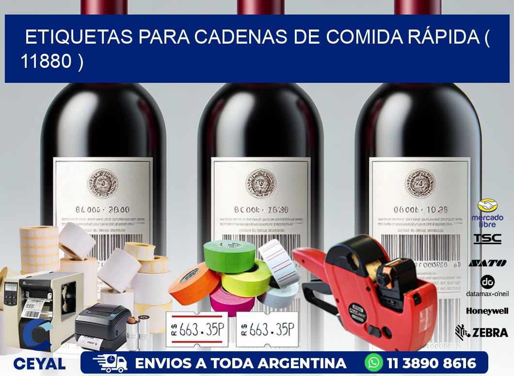ETIQUETAS PARA CADENAS DE COMIDA RÁPIDA ( 11880 )