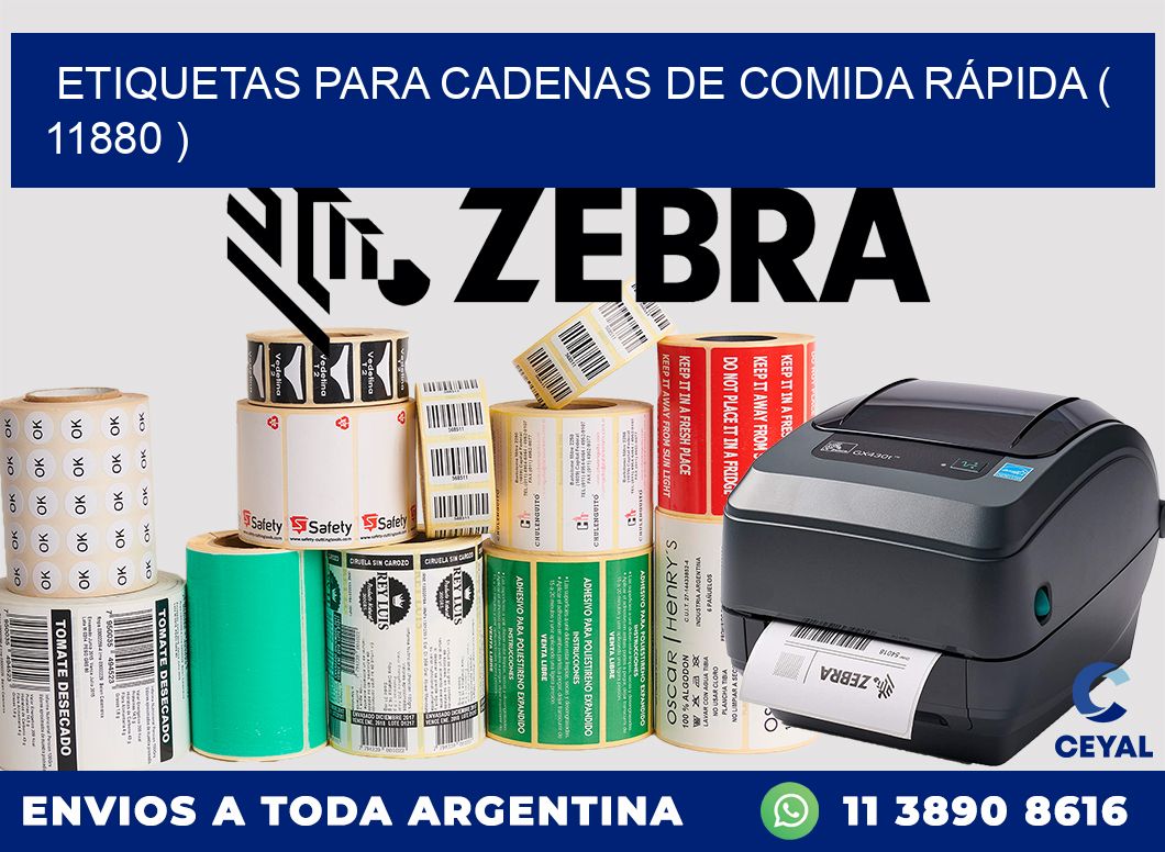 ETIQUETAS PARA CADENAS DE COMIDA RÁPIDA ( 11880 )