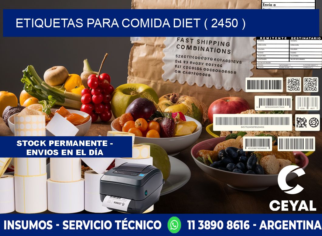 ETIQUETAS PARA COMIDA DIET ( 2450 )