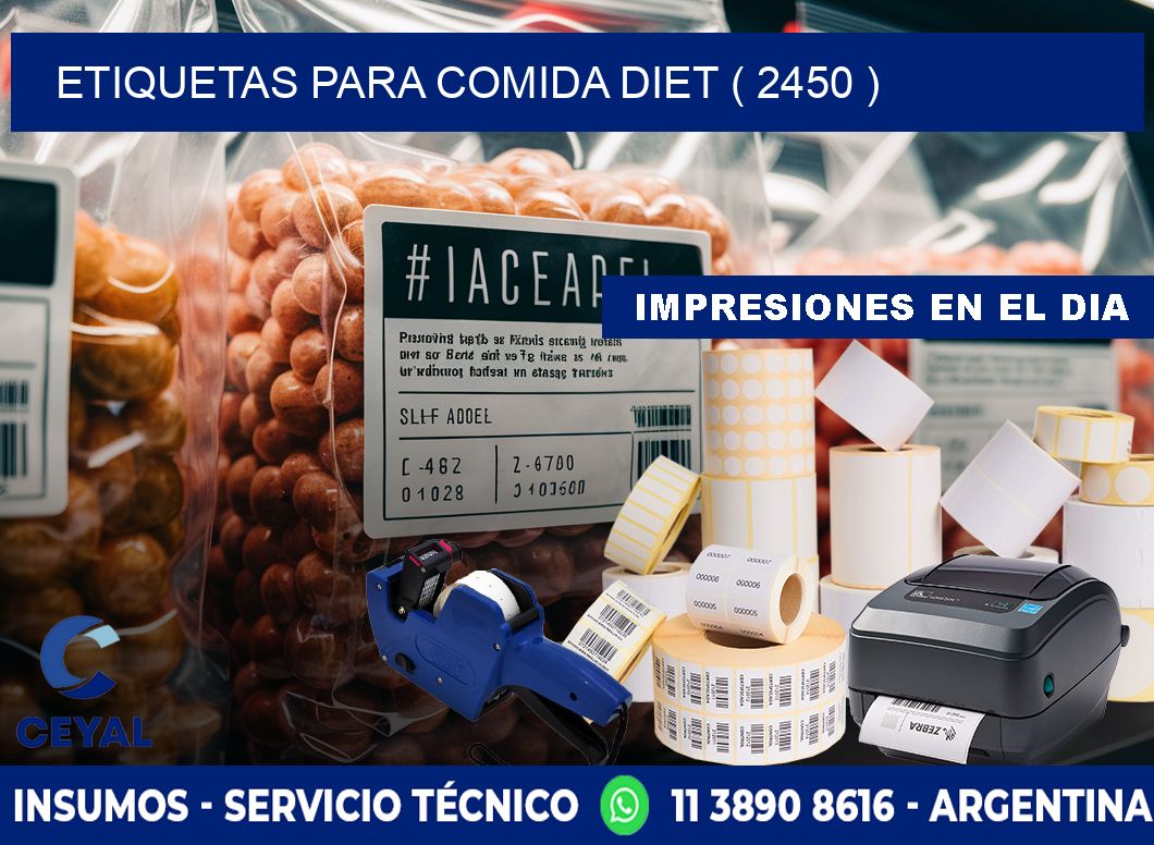 ETIQUETAS PARA COMIDA DIET ( 2450 )