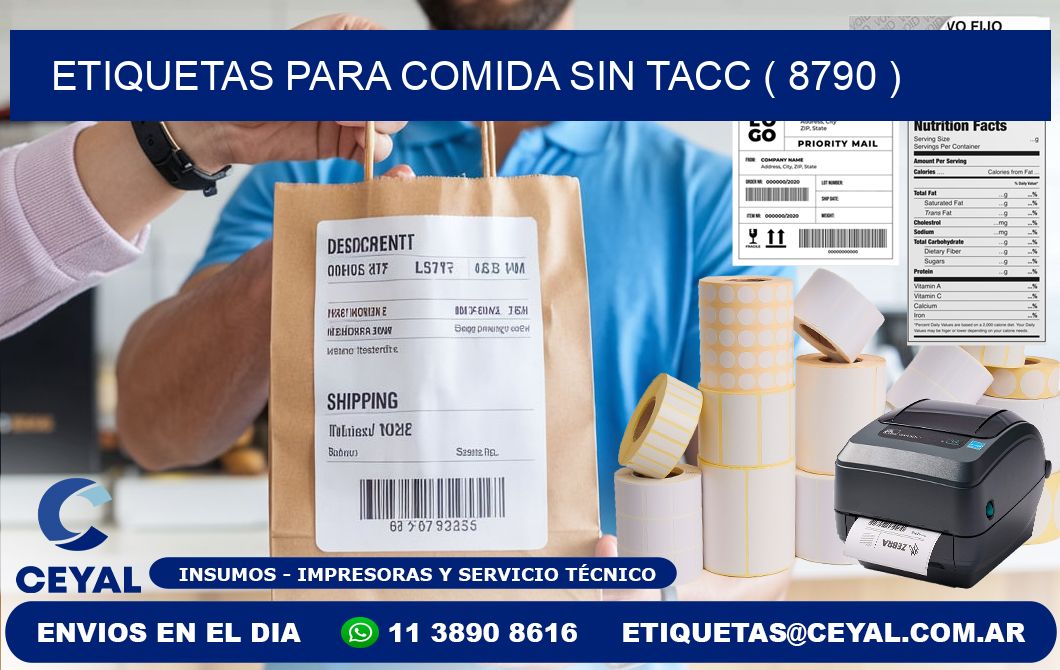 ETIQUETAS PARA COMIDA SIN TACC ( 8790 )
