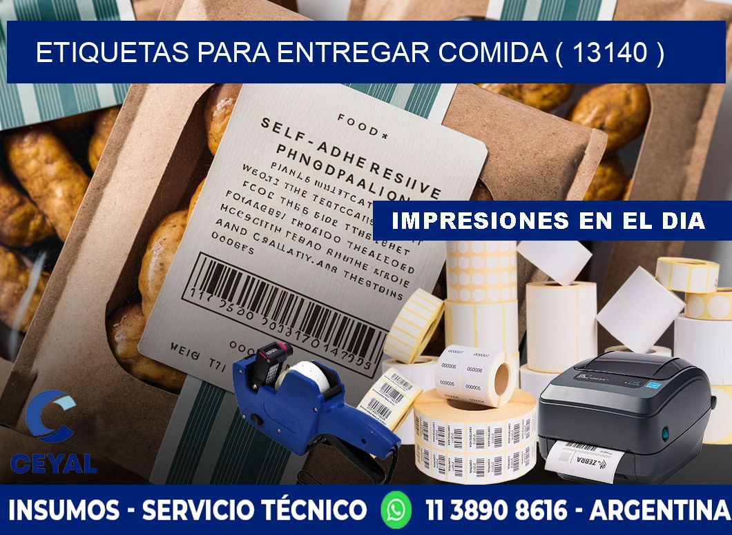 ETIQUETAS PARA ENTREGAR COMIDA ( 13140 )