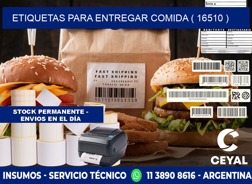 ETIQUETAS PARA ENTREGAR COMIDA ( 16510 )