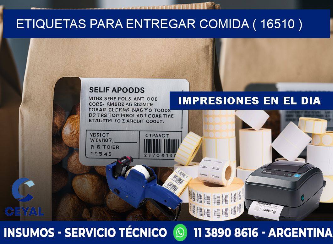 ETIQUETAS PARA ENTREGAR COMIDA ( 16510 )