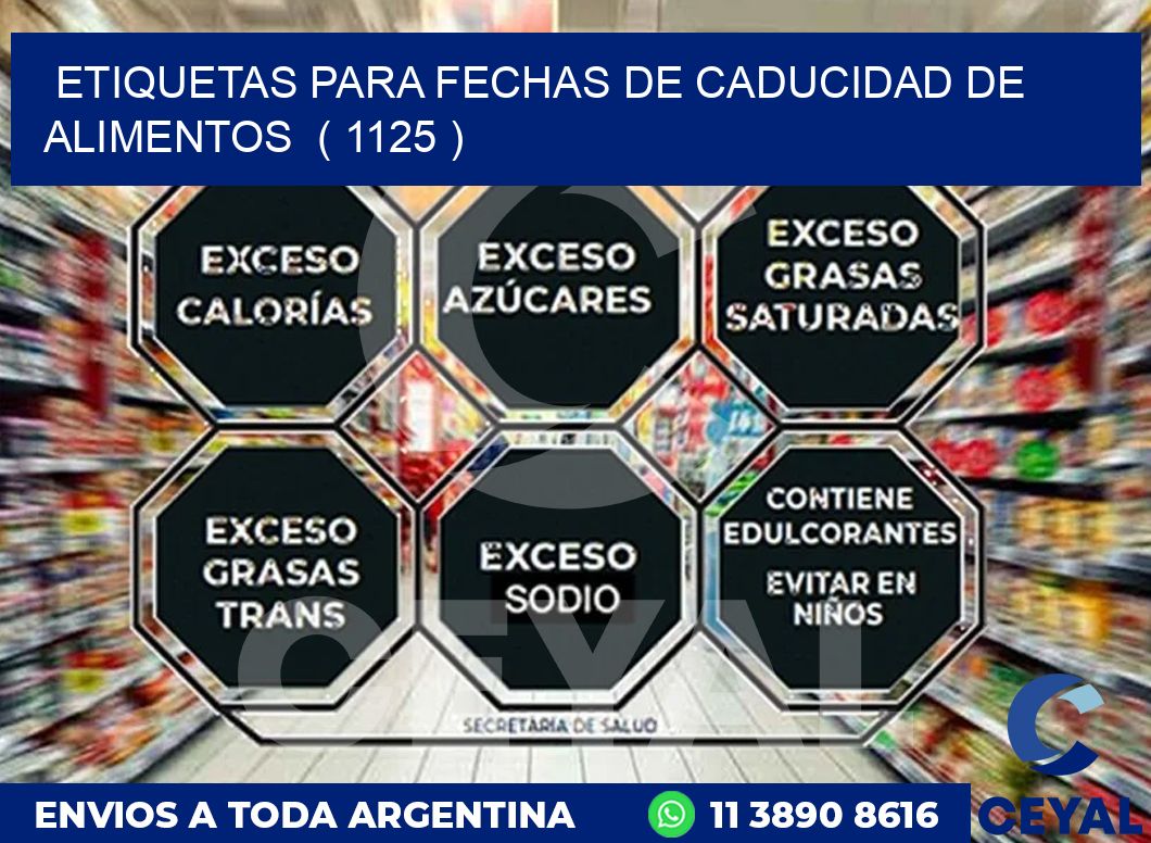 ETIQUETAS PARA FECHAS DE CADUCIDAD DE ALIMENTOS  ( 1125 )