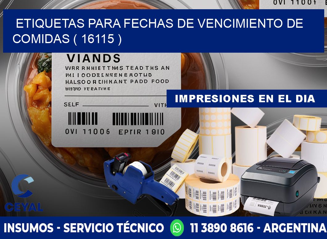 ETIQUETAS PARA FECHAS DE VENCIMIENTO DE COMIDAS ( 16115 )