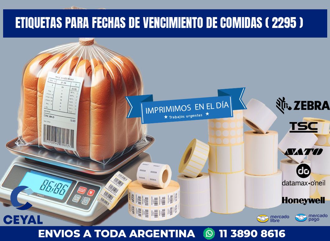 ETIQUETAS PARA FECHAS DE VENCIMIENTO DE COMIDAS ( 2295 )