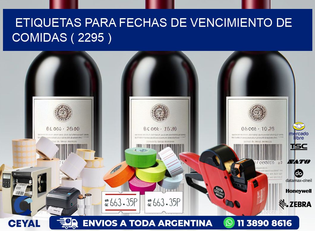 ETIQUETAS PARA FECHAS DE VENCIMIENTO DE COMIDAS ( 2295 )