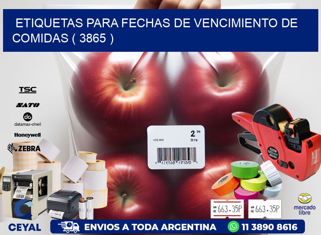 ETIQUETAS PARA FECHAS DE VENCIMIENTO DE COMIDAS ( 3865 )