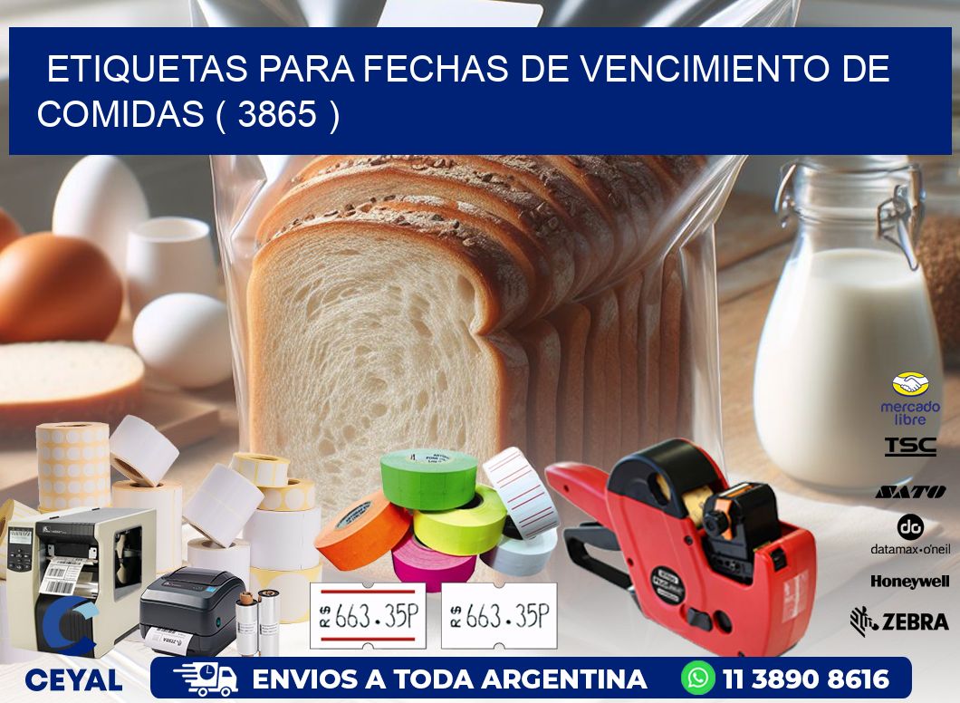 ETIQUETAS PARA FECHAS DE VENCIMIENTO DE COMIDAS ( 3865 )