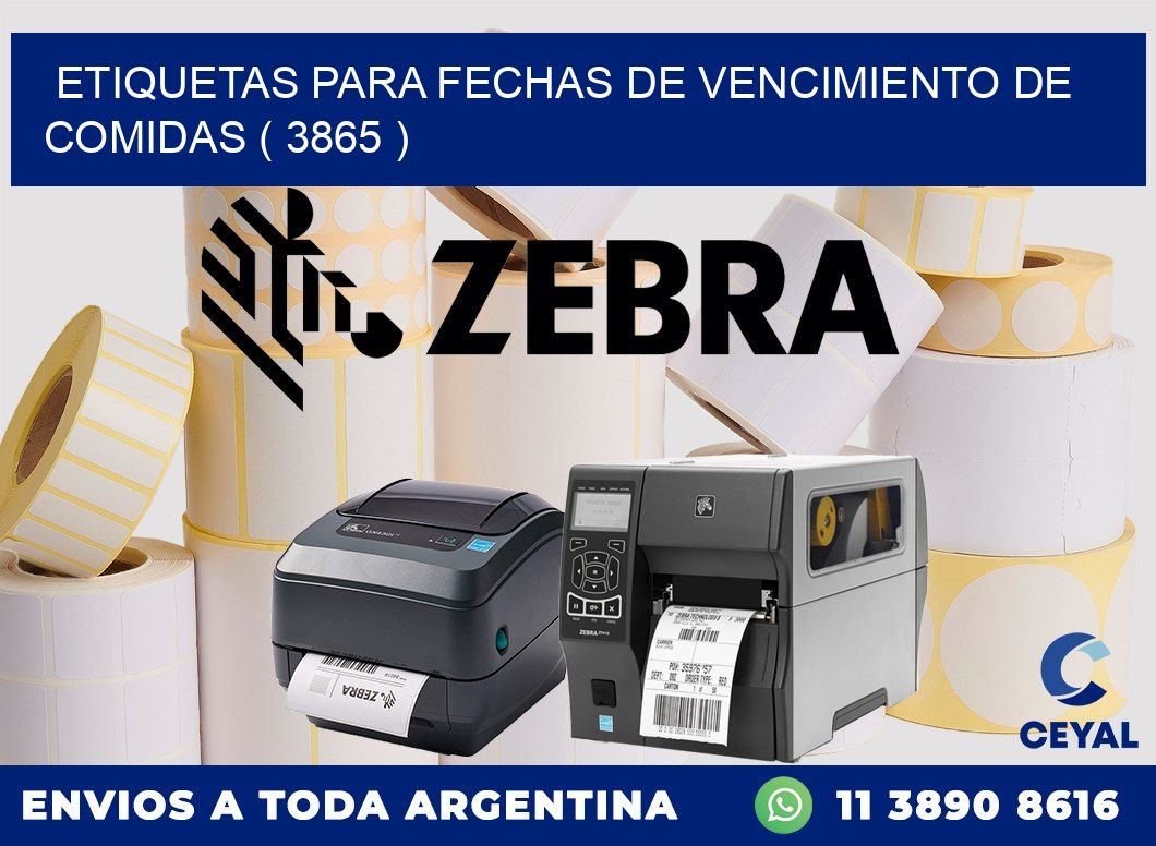 ETIQUETAS PARA FECHAS DE VENCIMIENTO DE COMIDAS ( 3865 )