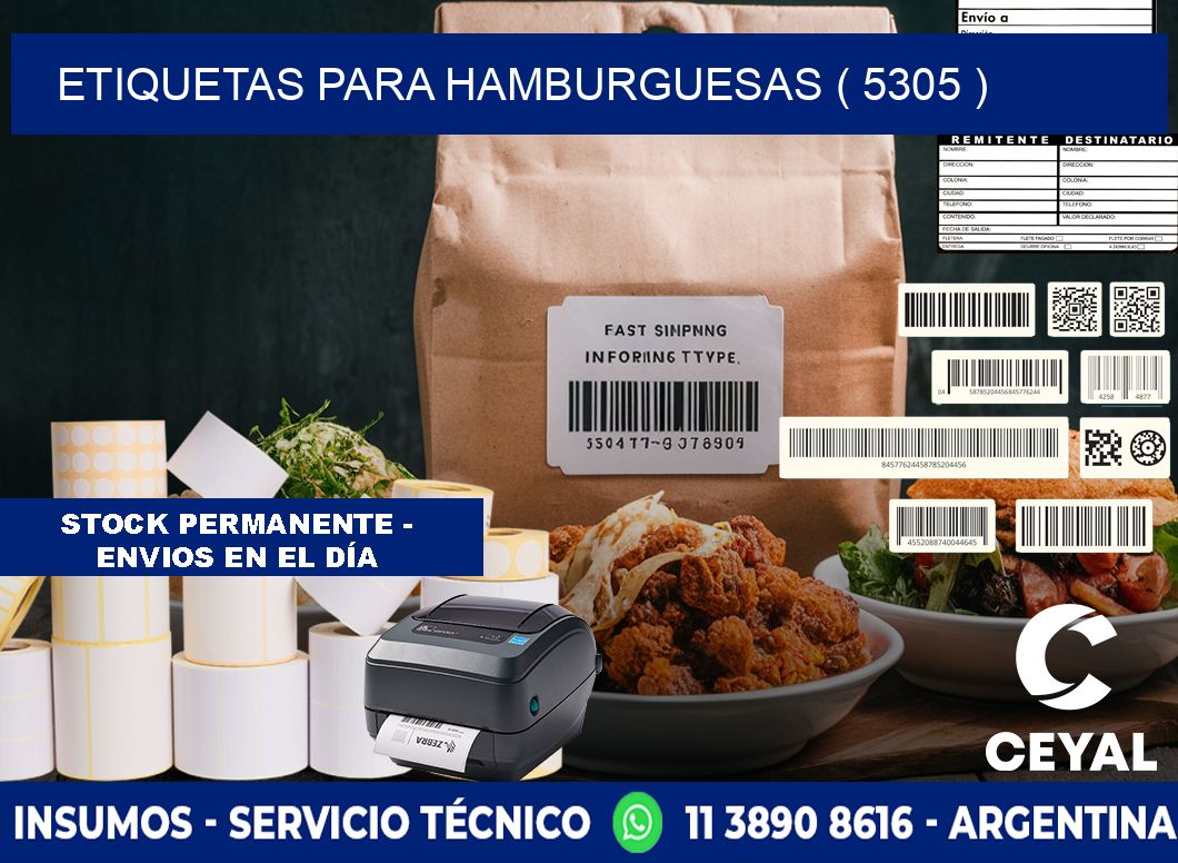 ETIQUETAS PARA HAMBURGUESAS ( 5305 )