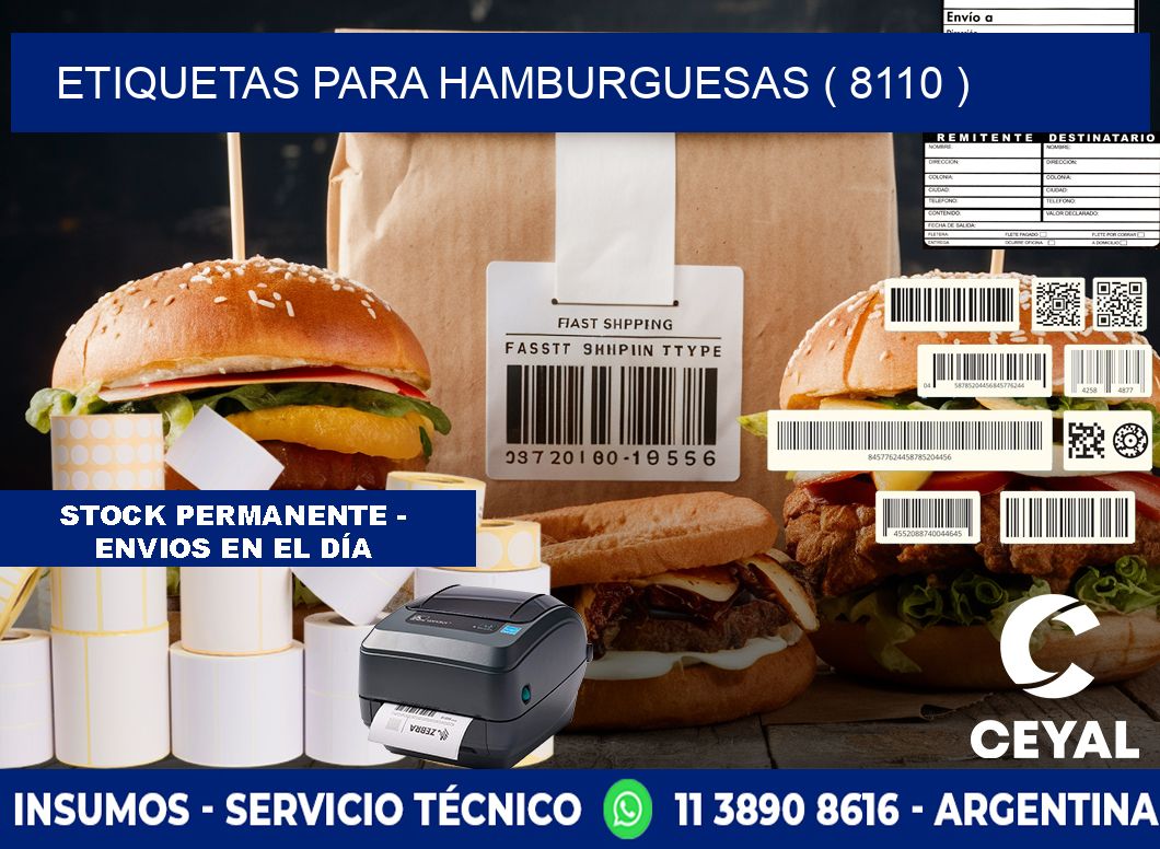 ETIQUETAS PARA HAMBURGUESAS ( 8110 )