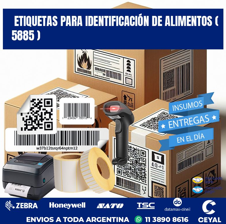 ETIQUETAS PARA IDENTIFICACIÓN DE ALIMENTOS ( 5885 )