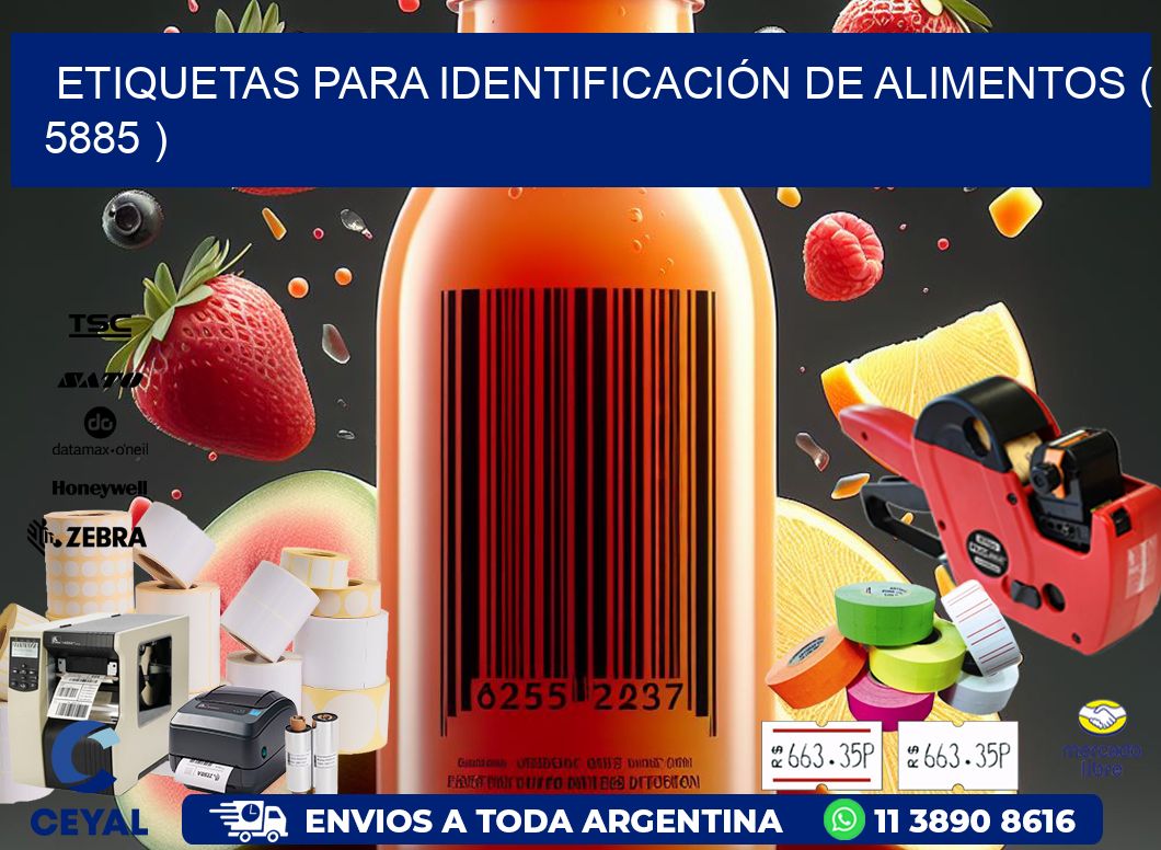 ETIQUETAS PARA IDENTIFICACIÓN DE ALIMENTOS ( 5885 )