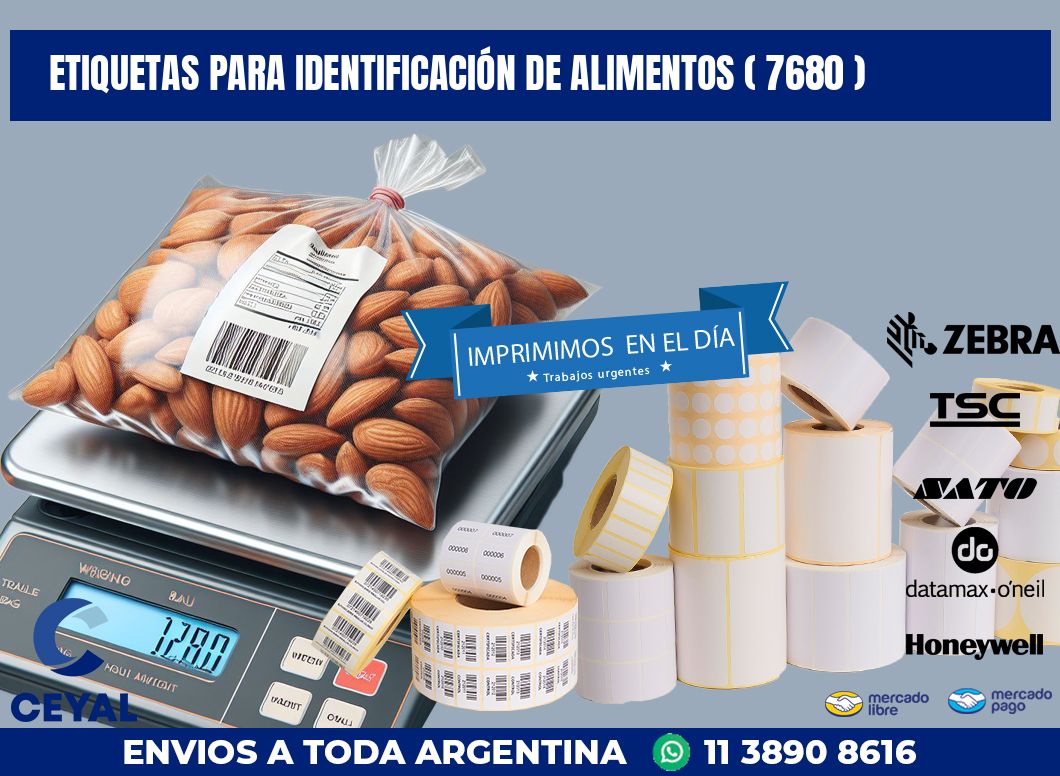 ETIQUETAS PARA IDENTIFICACIÓN DE ALIMENTOS ( 7680 )