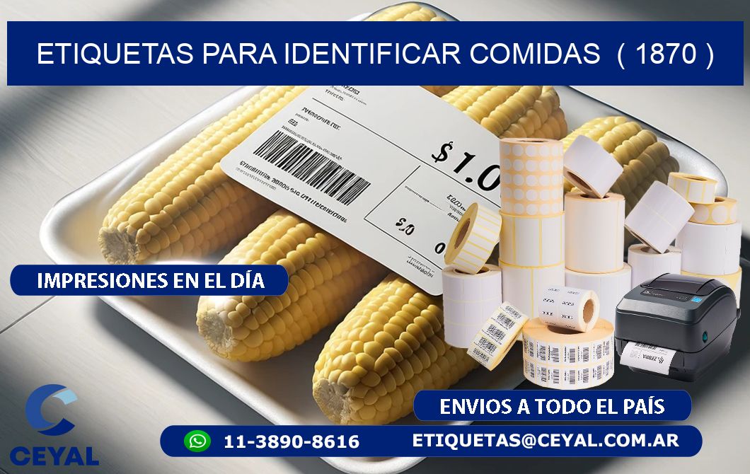 ETIQUETAS PARA IDENTIFICAR COMIDAS  ( 1870 )