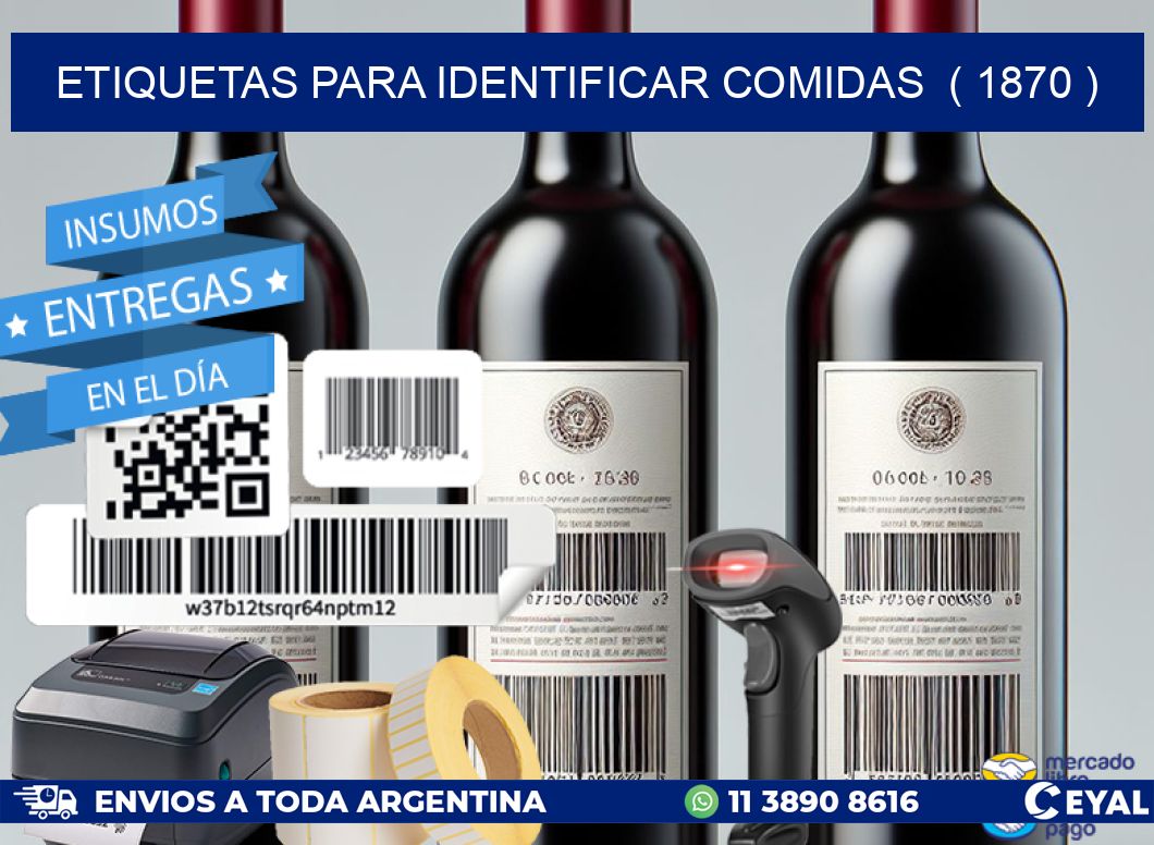 ETIQUETAS PARA IDENTIFICAR COMIDAS  ( 1870 )