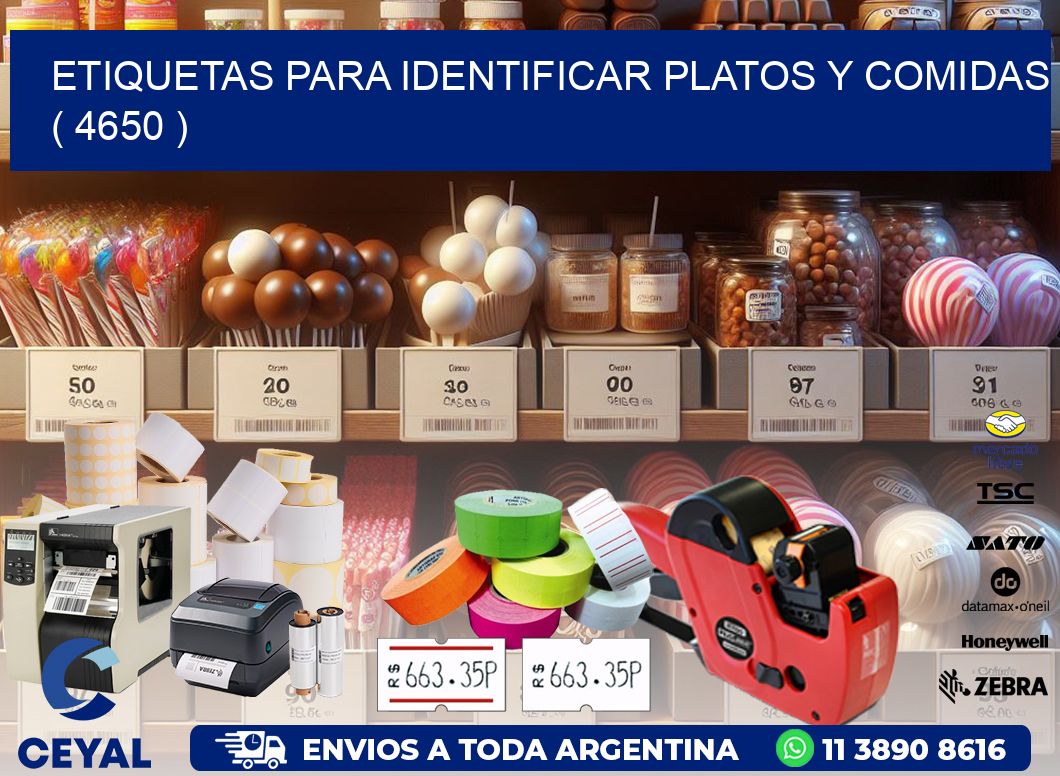 ETIQUETAS PARA IDENTIFICAR PLATOS Y COMIDAS  ( 4650 )