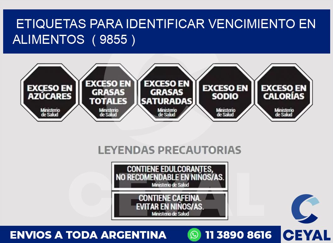 ETIQUETAS PARA IDENTIFICAR VENCIMIENTO EN ALIMENTOS  ( 9855 )