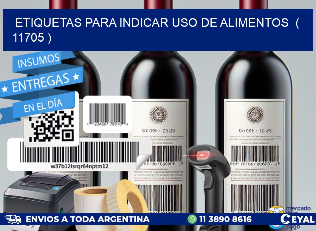 ETIQUETAS PARA INDICAR USO DE ALIMENTOS  ( 11705 )