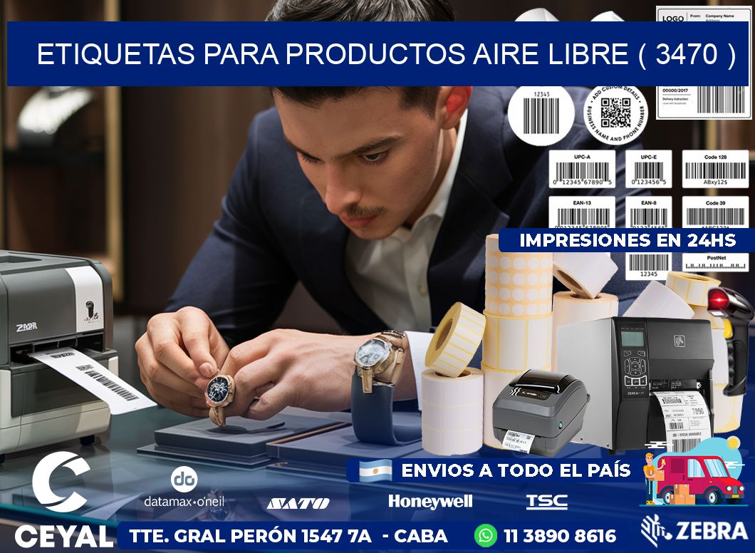 ETIQUETAS PARA PRODUCTOS AIRE LIBRE ( 3470 )
