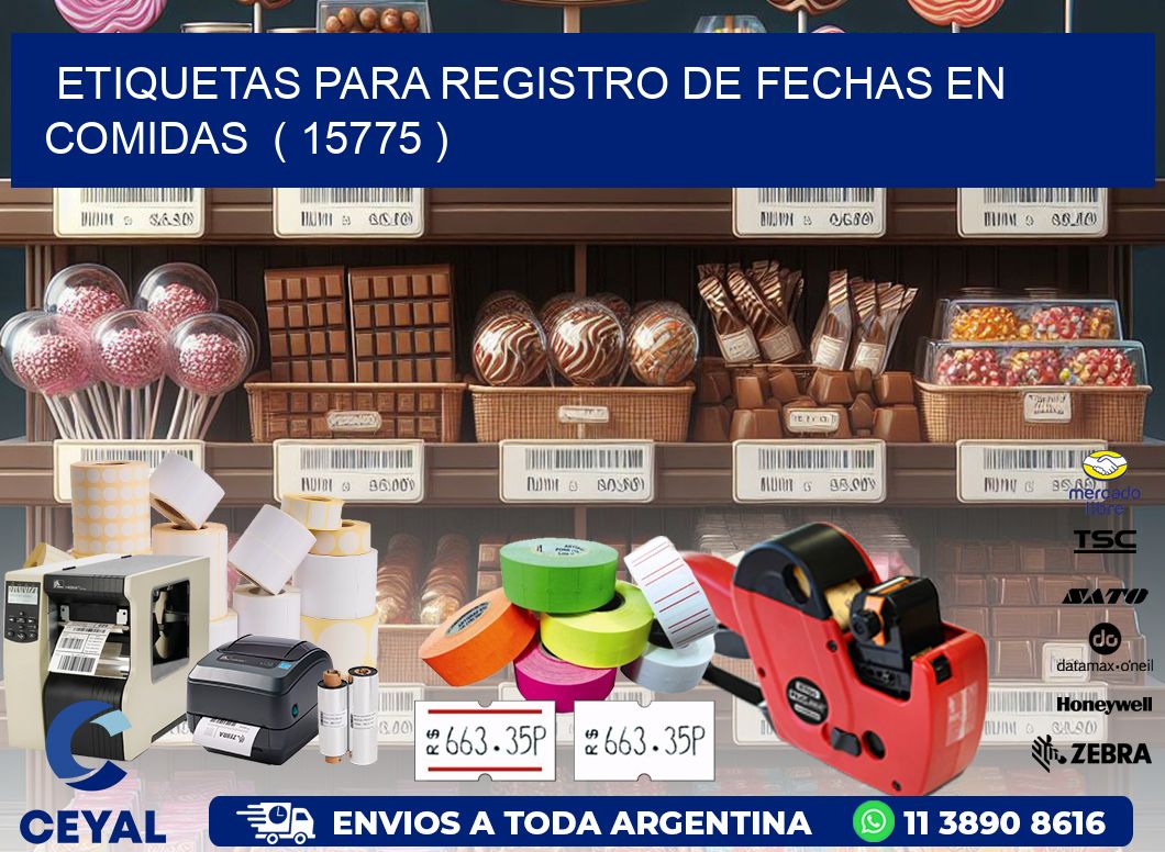 ETIQUETAS PARA REGISTRO DE FECHAS EN COMIDAS  ( 15775 )