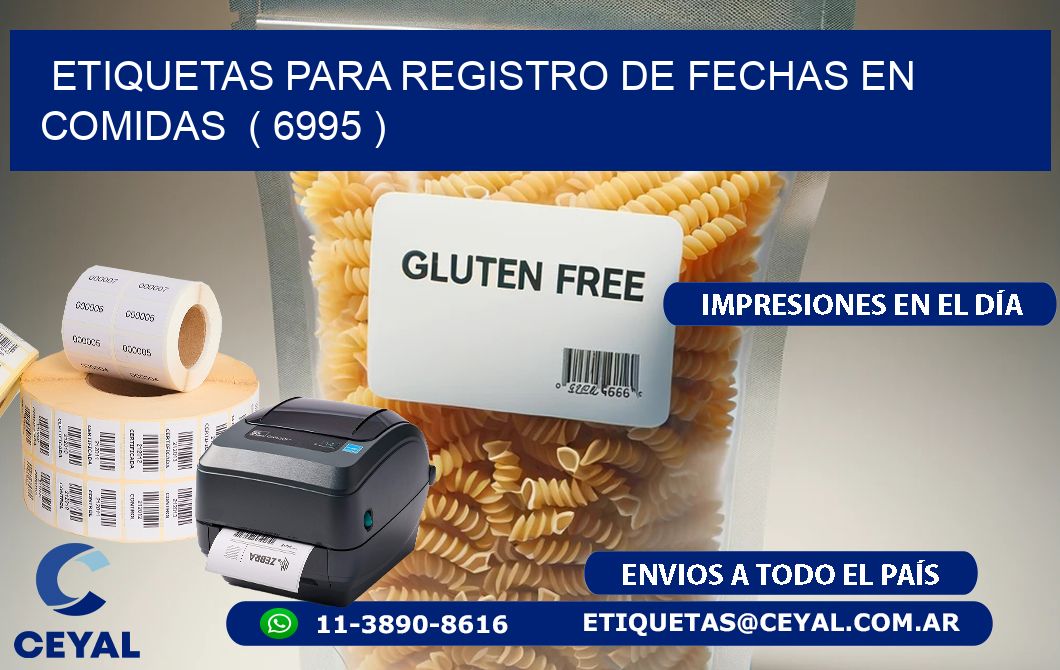ETIQUETAS PARA REGISTRO DE FECHAS EN COMIDAS  ( 6995 )