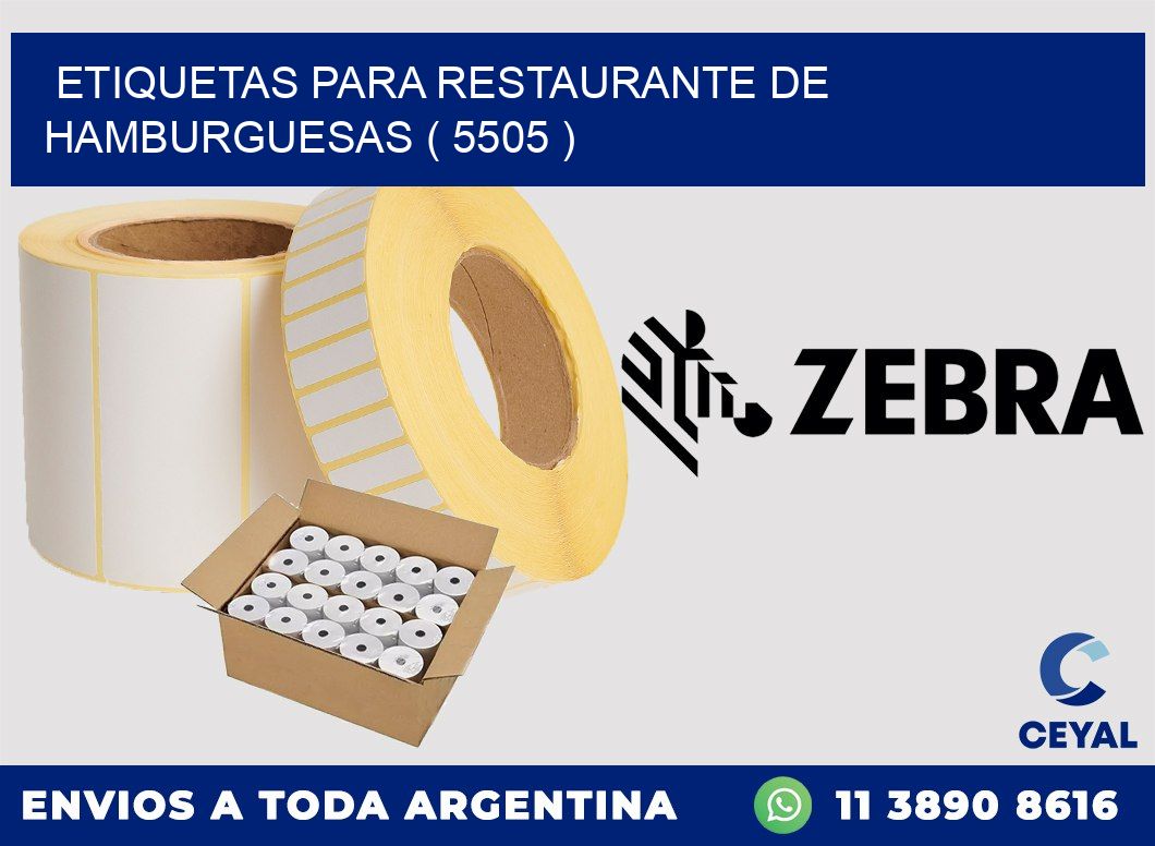 ETIQUETAS PARA RESTAURANTE DE HAMBURGUESAS ( 5505 )