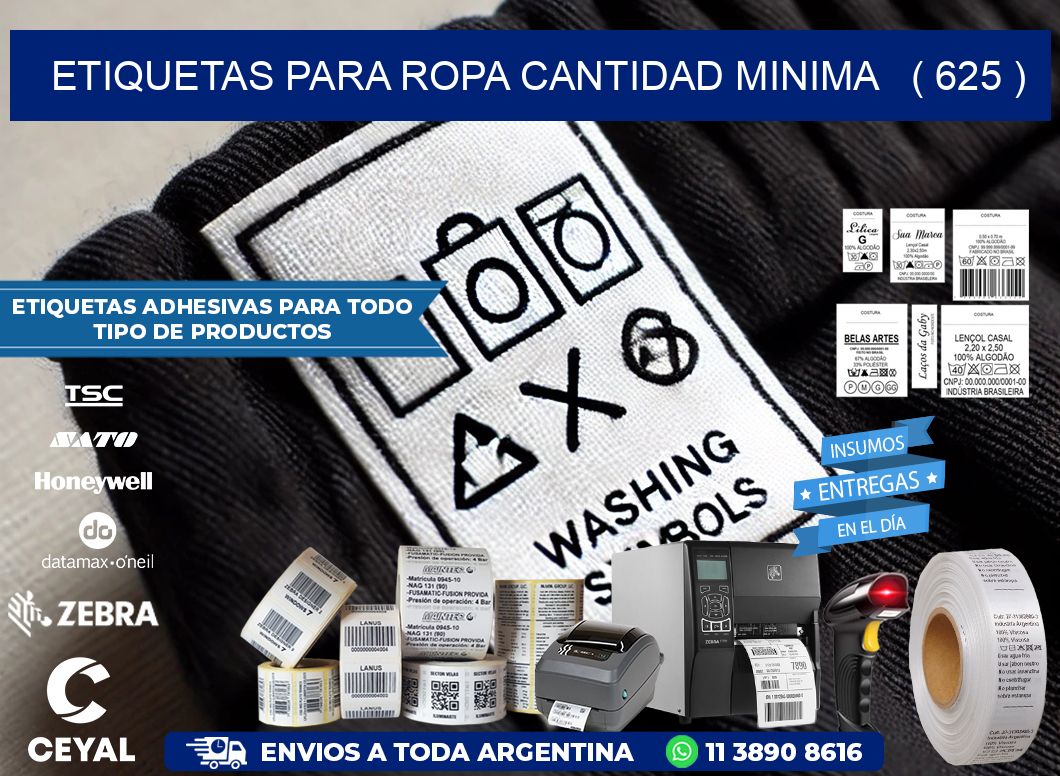 ETIQUETAS PARA ROPA CANTIDAD MINIMA   ( 625 )