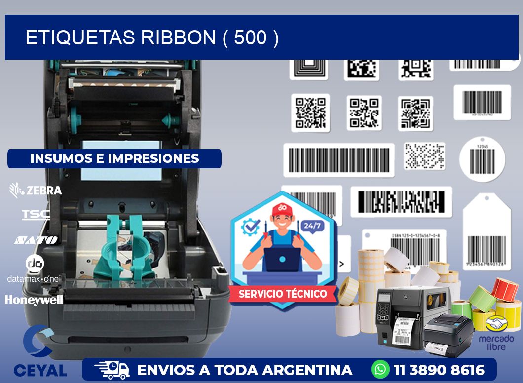 ETIQUETAS RIBBON ( 500 )