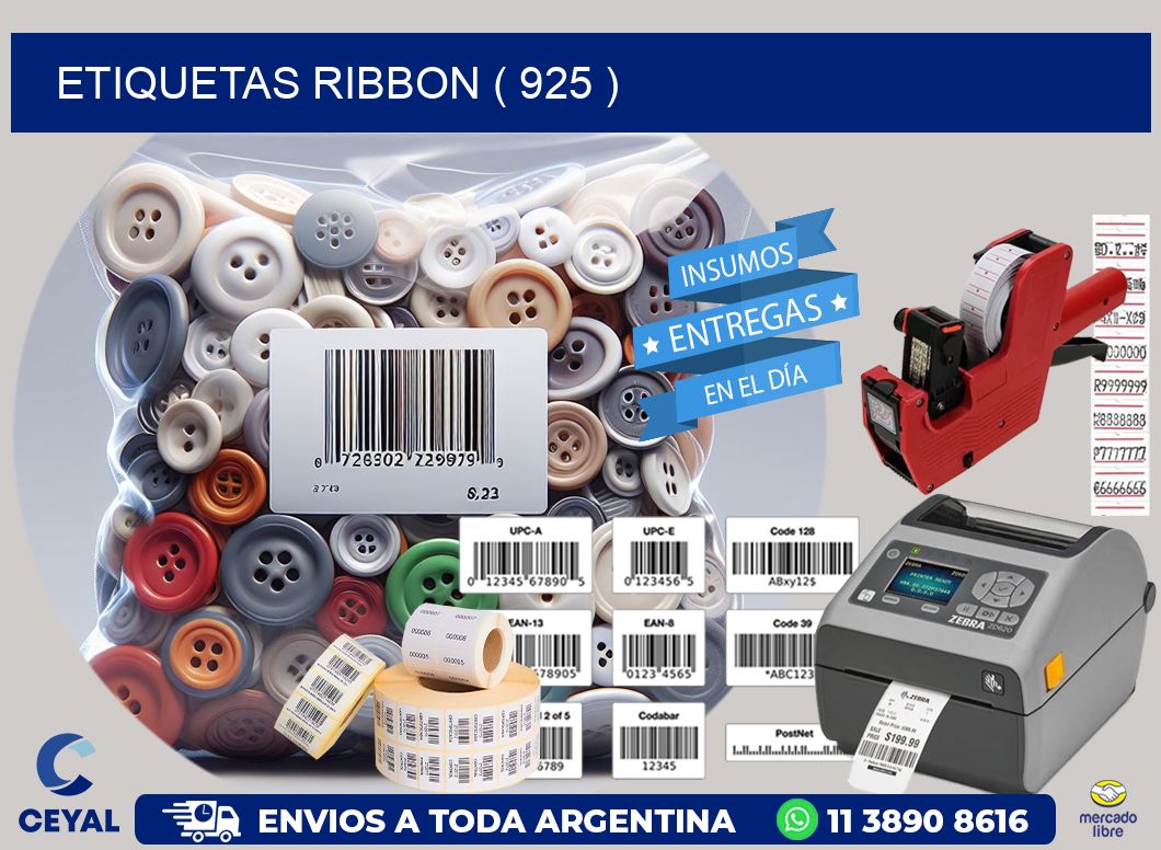 ETIQUETAS RIBBON ( 925 )