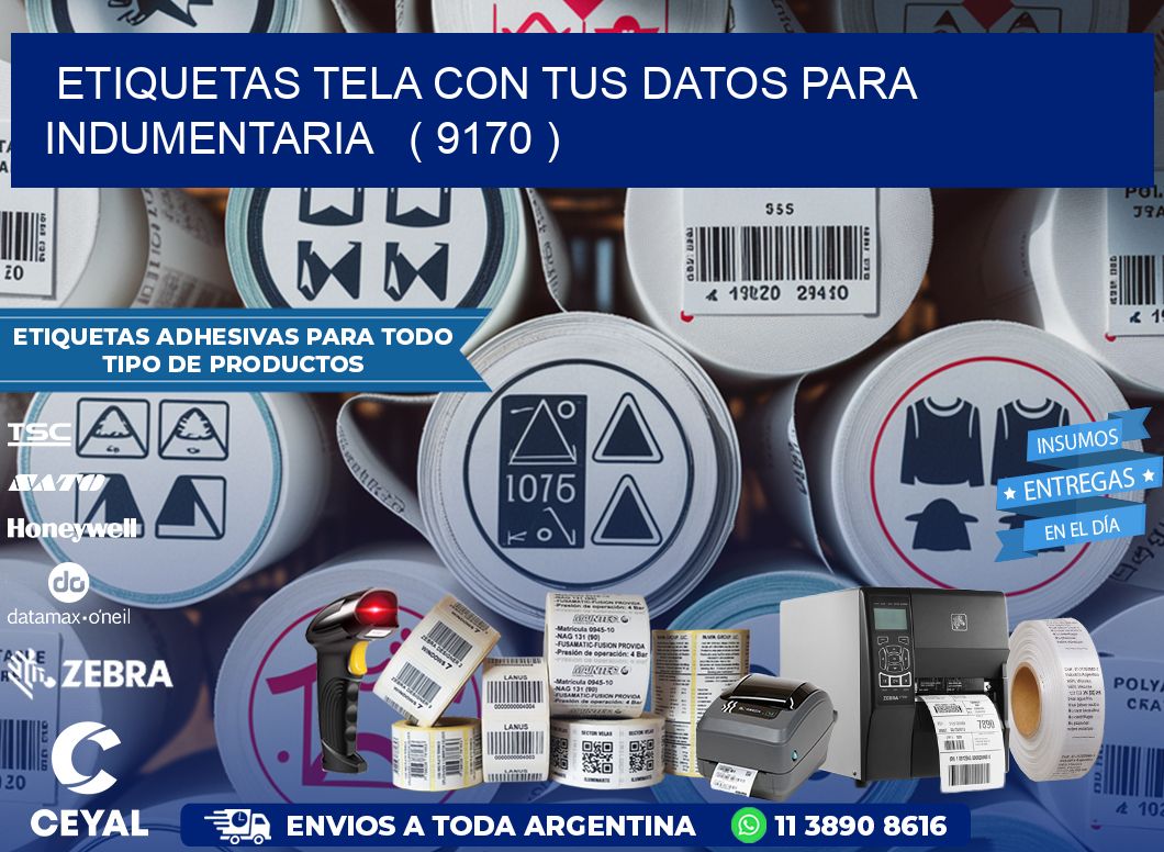 ETIQUETAS TELA CON TUS DATOS PARA INDUMENTARIA   ( 9170 )