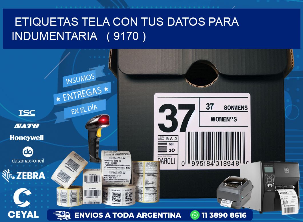 ETIQUETAS TELA CON TUS DATOS PARA INDUMENTARIA   ( 9170 )