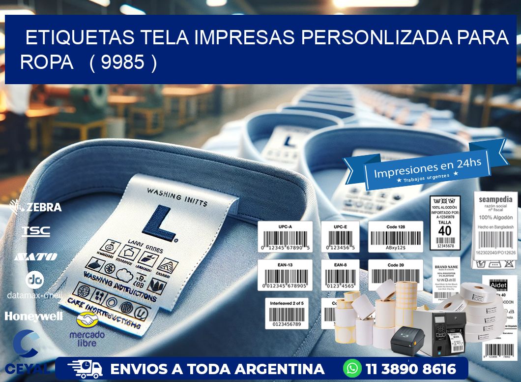 ETIQUETAS TELA IMPRESAS PERSONLIZADA PARA ROPA   ( 9985 )