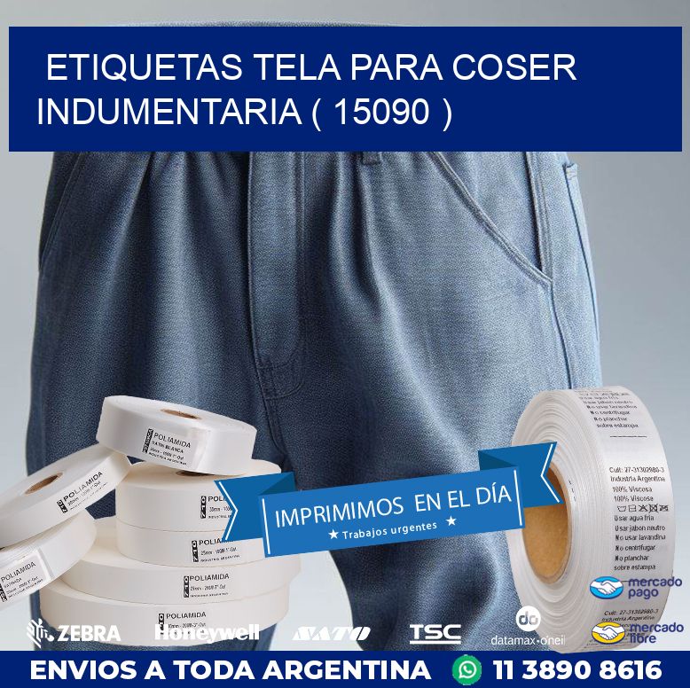ETIQUETAS TELA PARA COSER INDUMENTARIA ( 15090 )