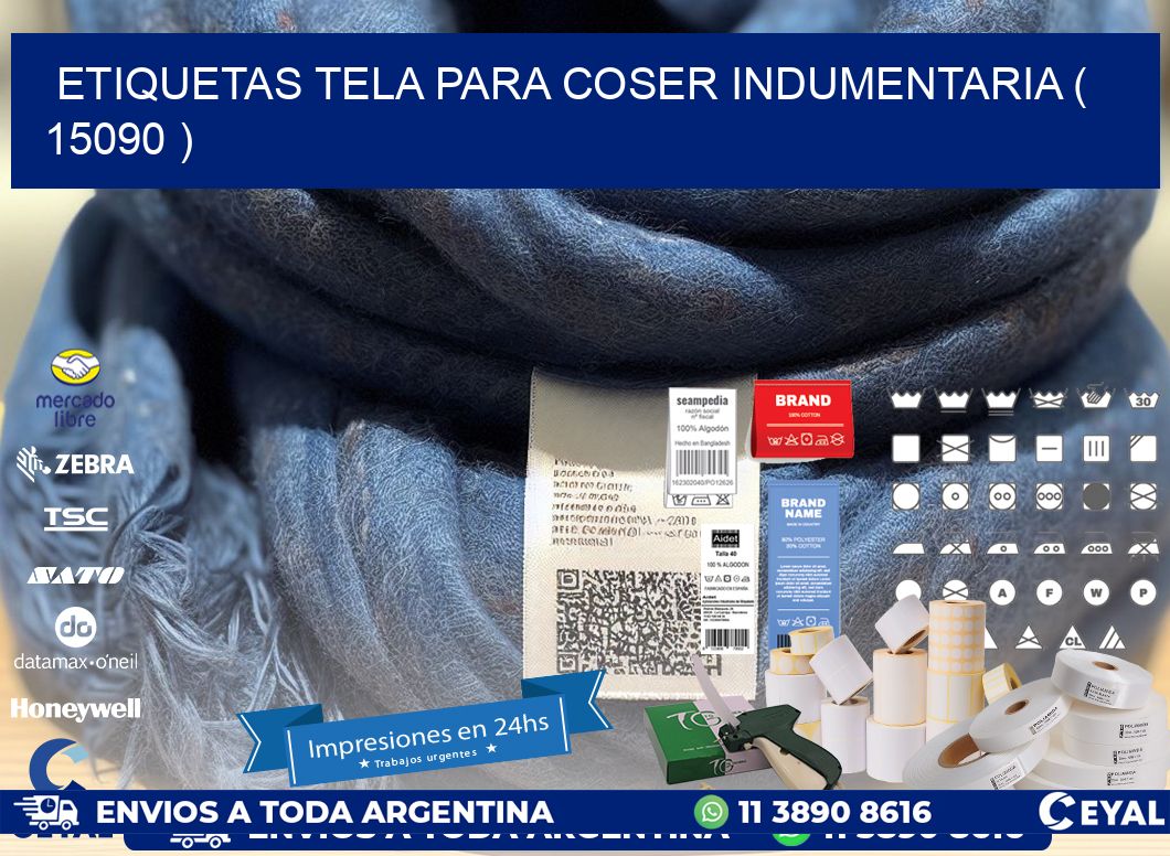 ETIQUETAS TELA PARA COSER INDUMENTARIA ( 15090 )