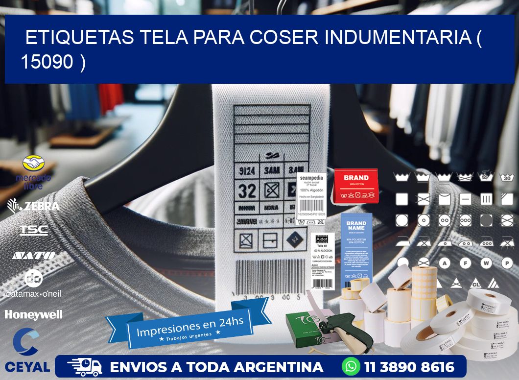 ETIQUETAS TELA PARA COSER INDUMENTARIA ( 15090 )