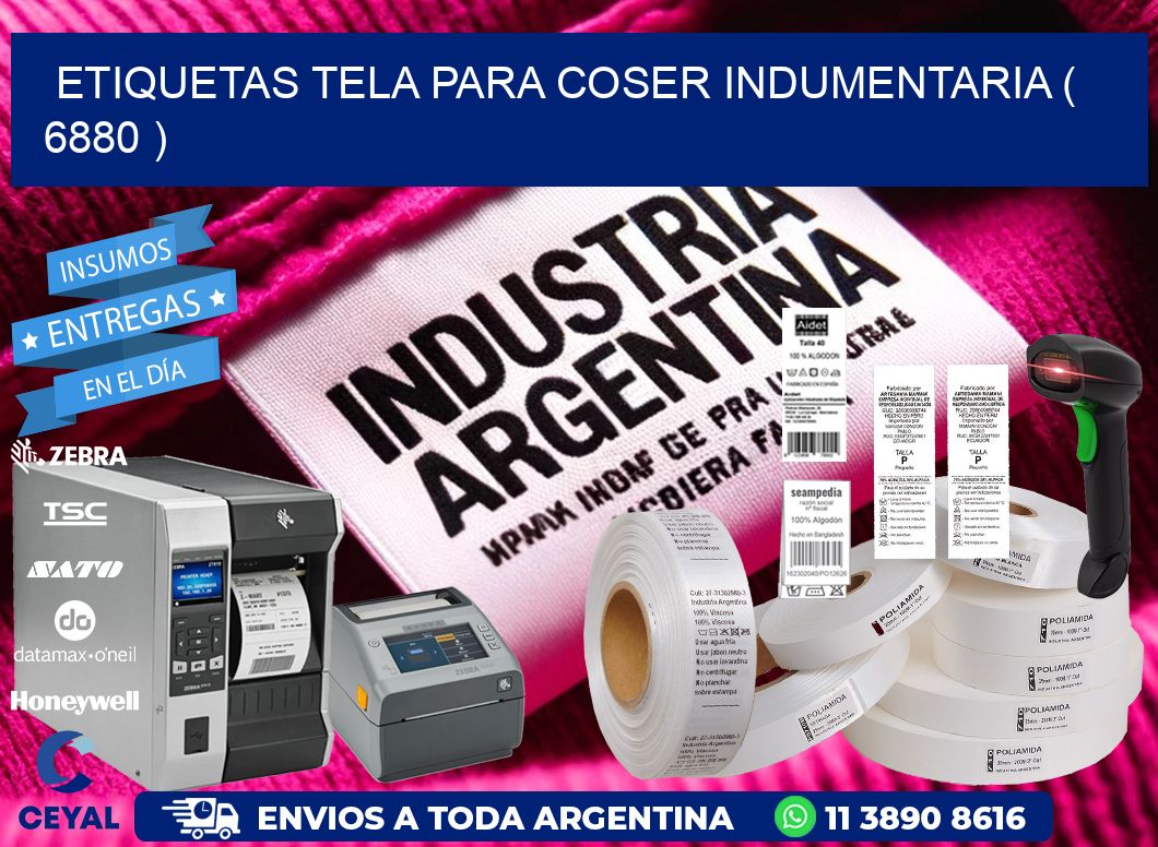 ETIQUETAS TELA PARA COSER INDUMENTARIA ( 6880 )
