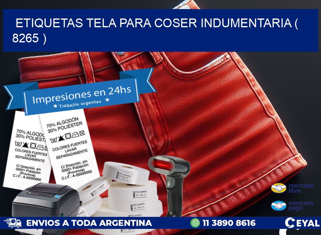 ETIQUETAS TELA PARA COSER INDUMENTARIA ( 8265 )