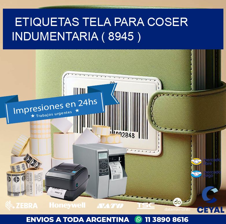 ETIQUETAS TELA PARA COSER INDUMENTARIA ( 8945 )