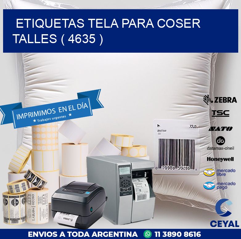 ETIQUETAS TELA PARA COSER TALLES ( 4635 )