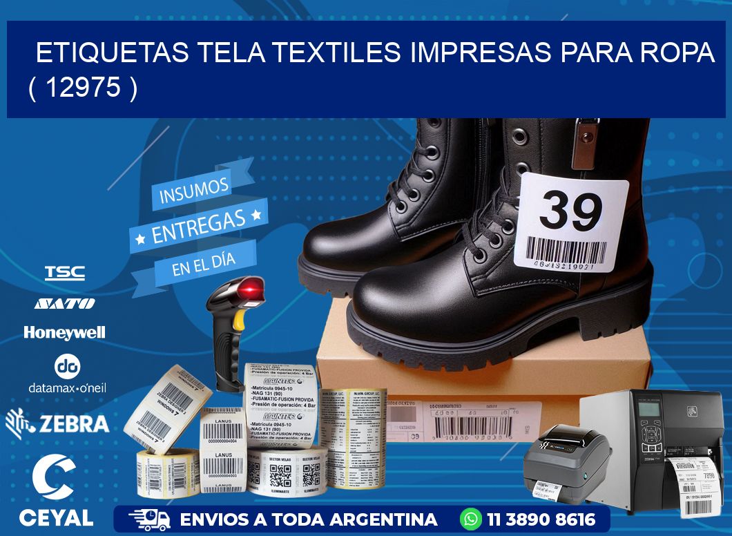 ETIQUETAS TELA TEXTILES IMPRESAS PARA ROPA   ( 12975 )