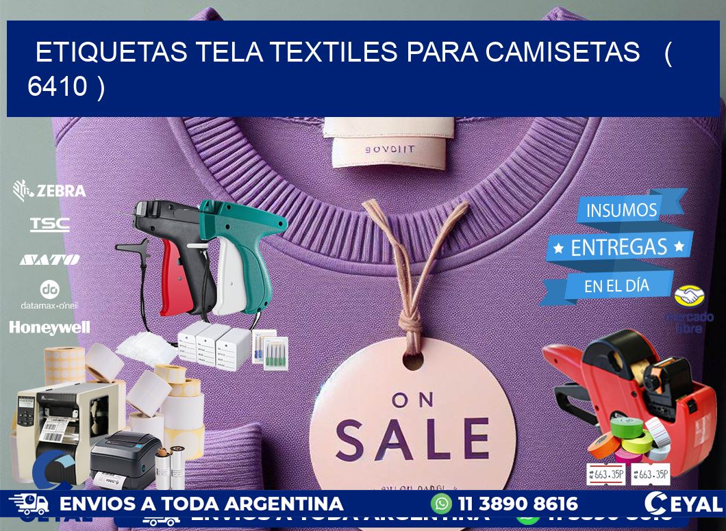 ETIQUETAS TELA TEXTILES PARA CAMISETAS   ( 6410 )