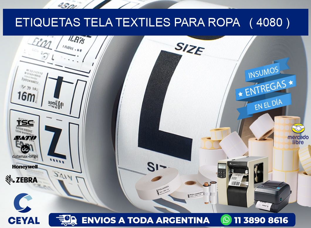 ETIQUETAS TELA TEXTILES PARA ROPA   ( 4080 )
