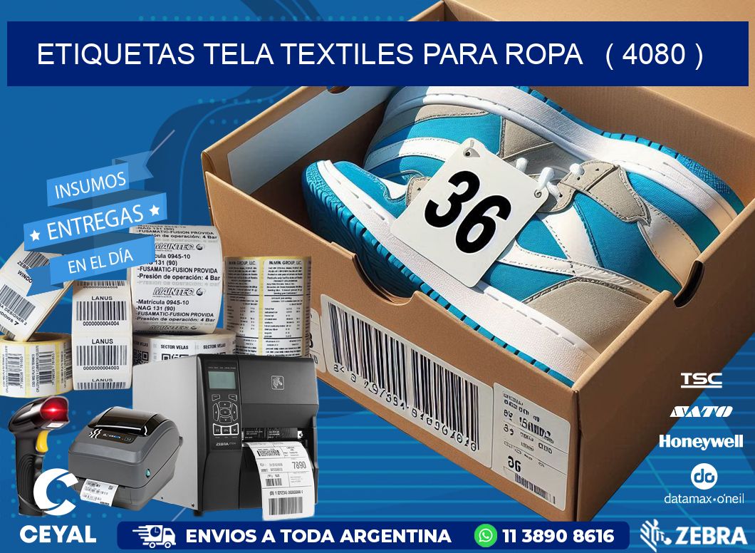 ETIQUETAS TELA TEXTILES PARA ROPA   ( 4080 )
