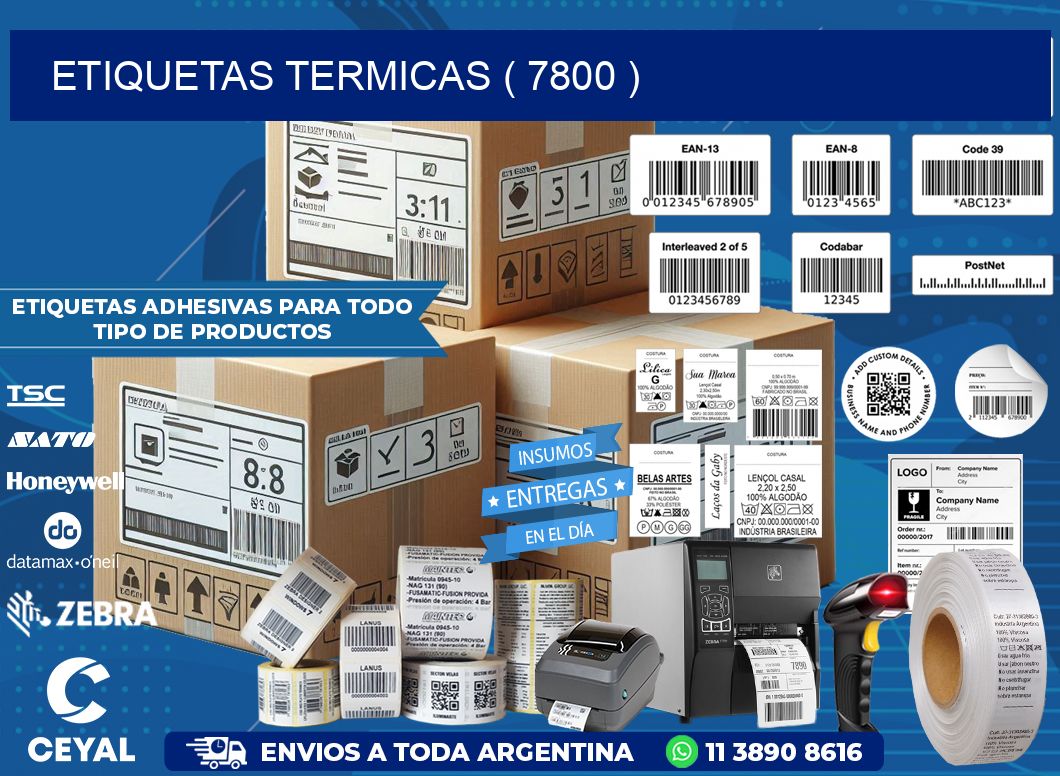 ETIQUETAS TERMICAS ( 7800 )