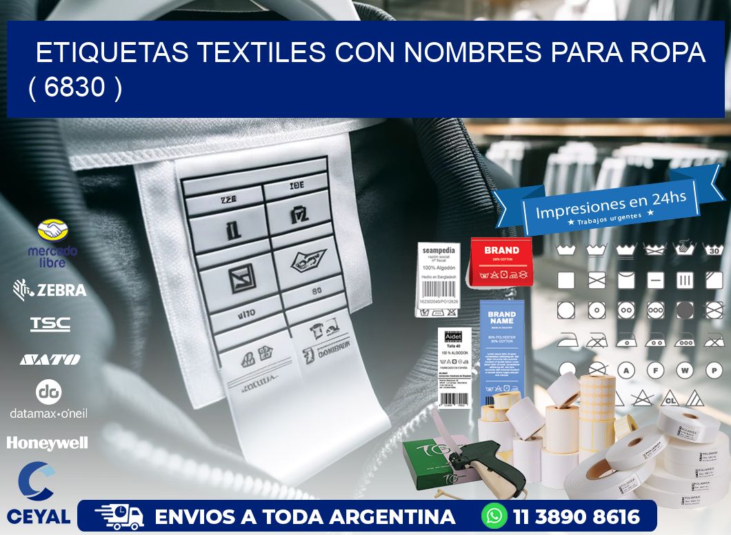 ETIQUETAS TEXTILES CON NOMBRES PARA ROPA   ( 6830 )